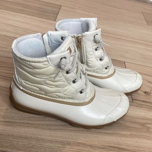 Sperry Duck Boots- size 7.5. White.